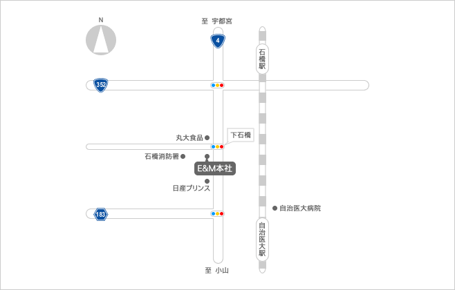 本社へのアクセスマップ
